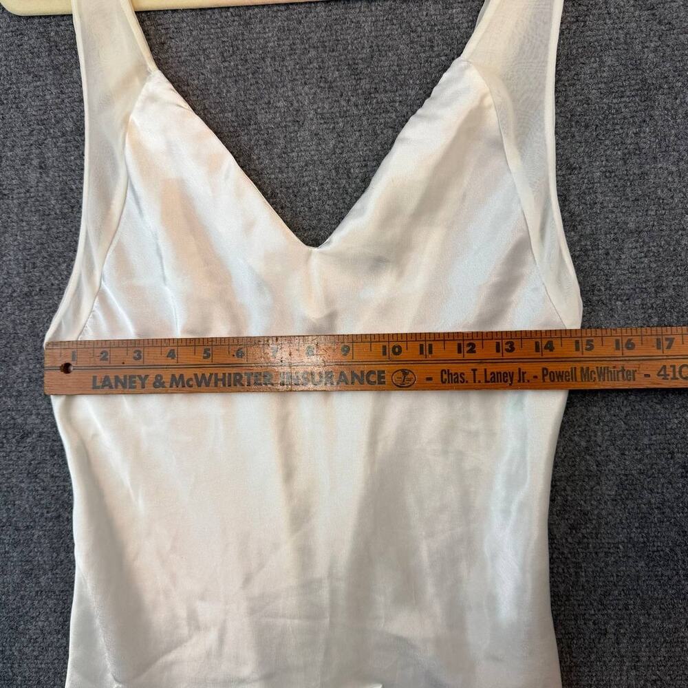 Vintage Victoria’s Secret White Slip Dress Bow Ruffle Sheer Medium - Picture 8 of 16